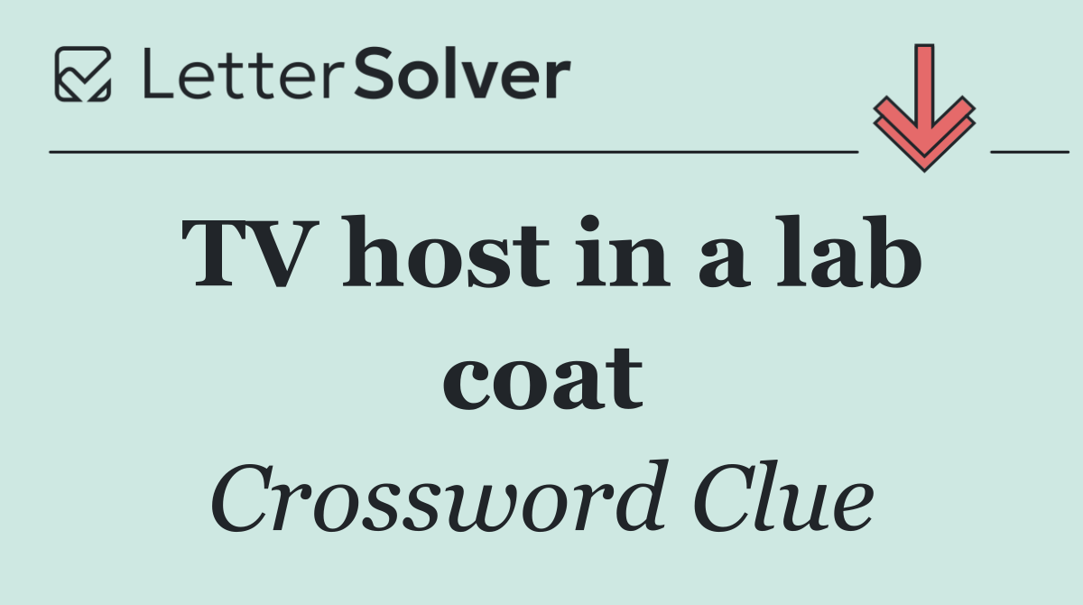 TV host in a lab coat