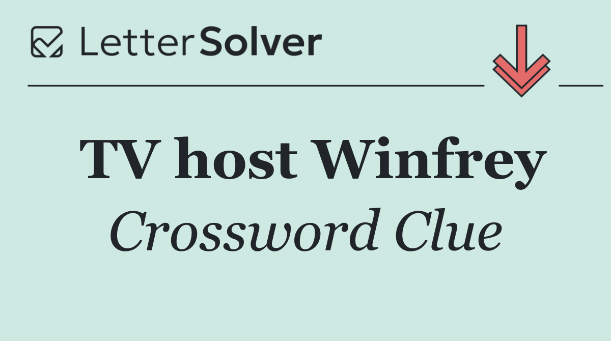 TV host Winfrey