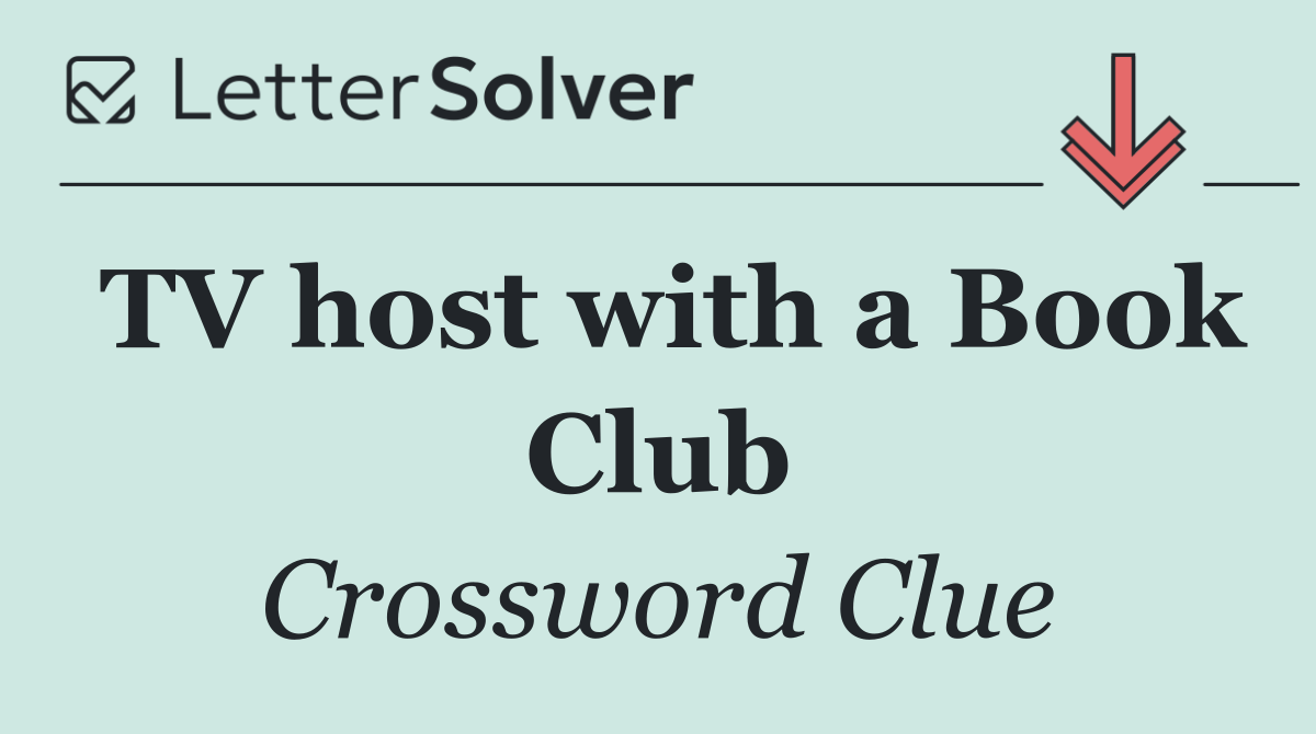 TV host with a Book Club