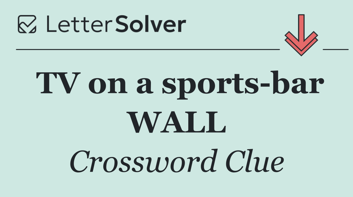 TV on a sports bar WALL