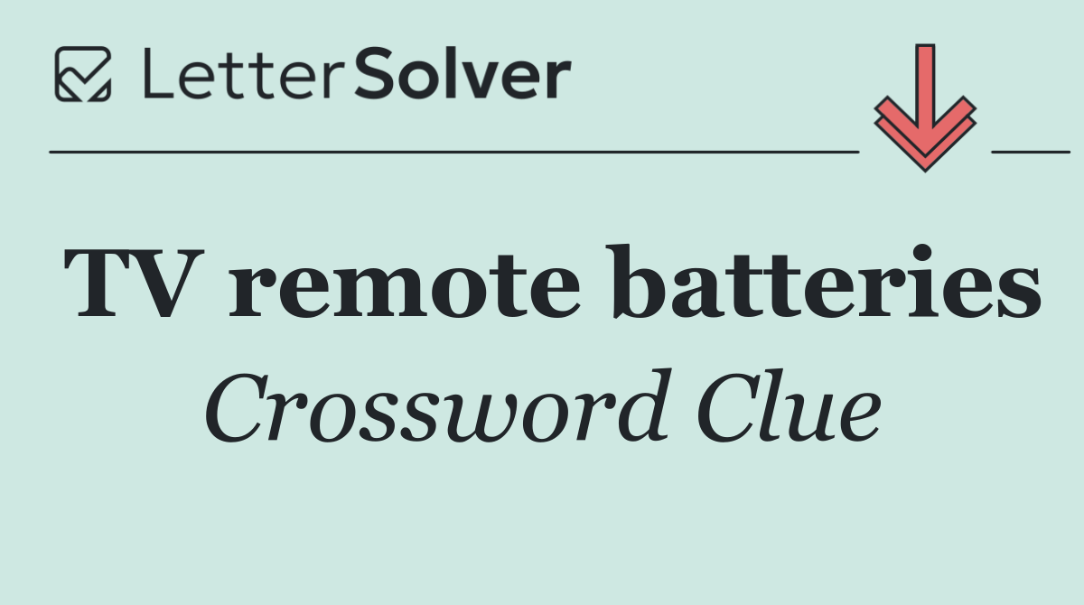 TV remote batteries