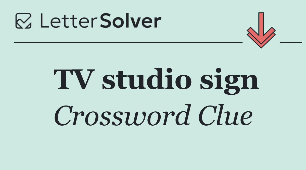 TV studio sign
