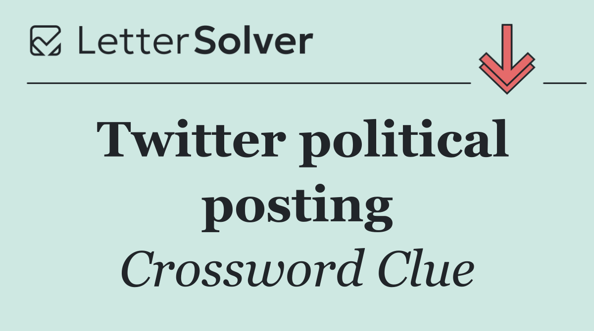 Twitter political posting