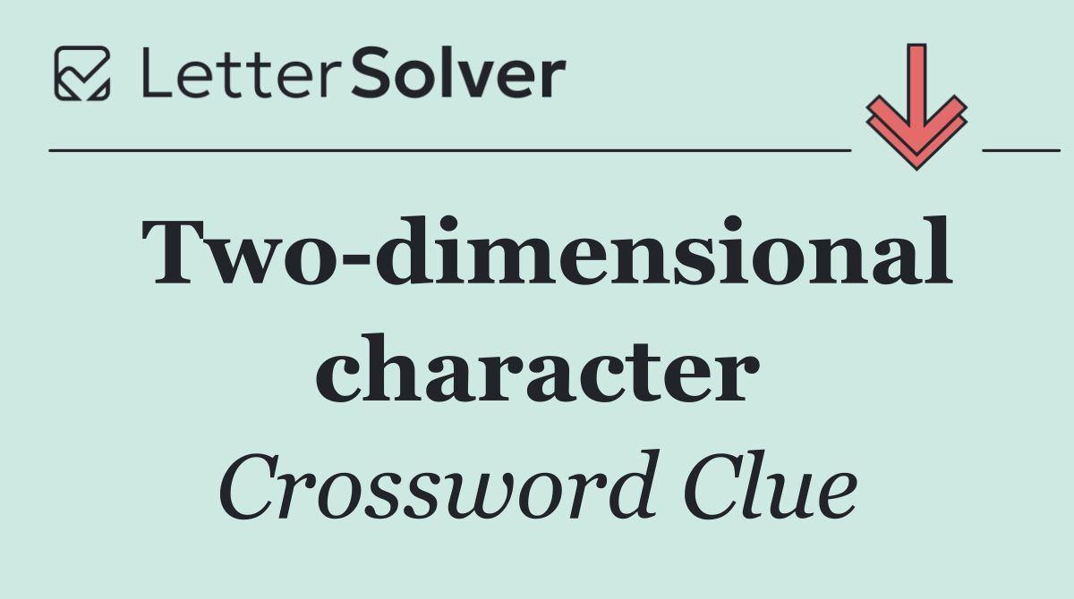 Two dimensional character