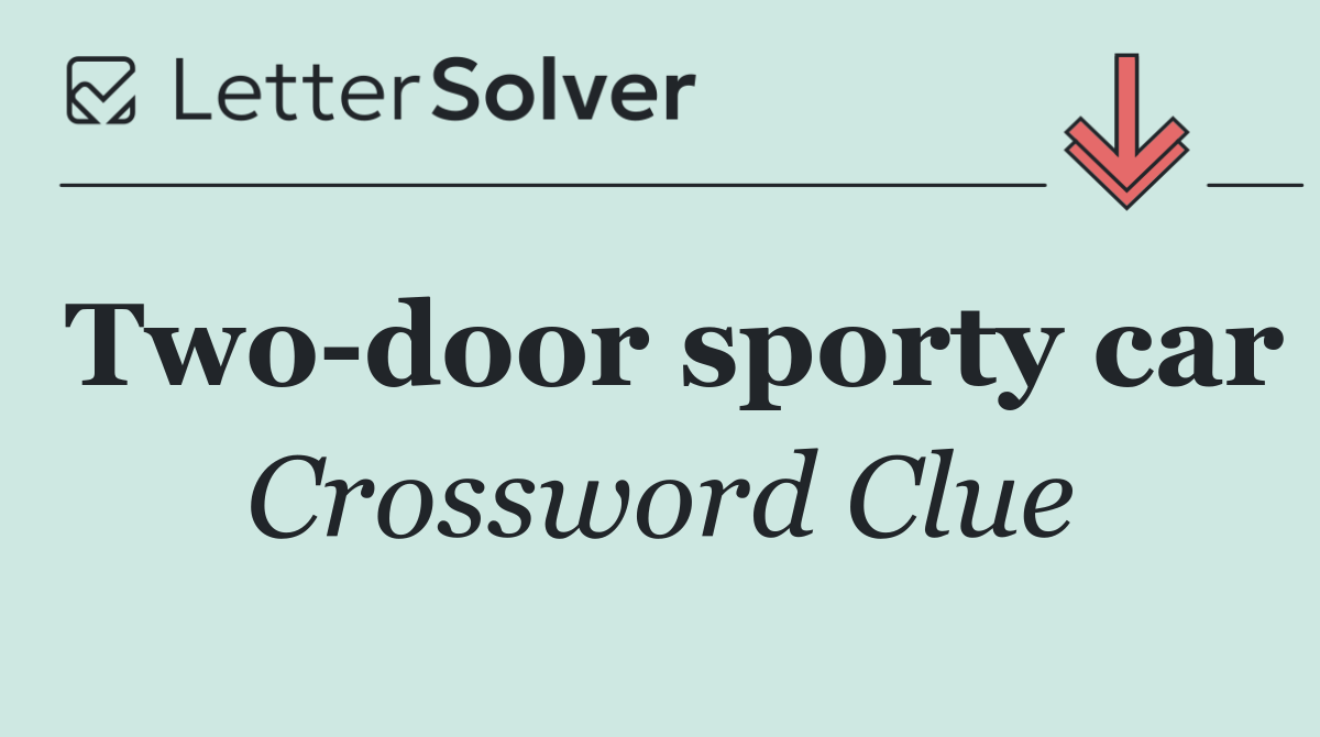 Two door sporty car