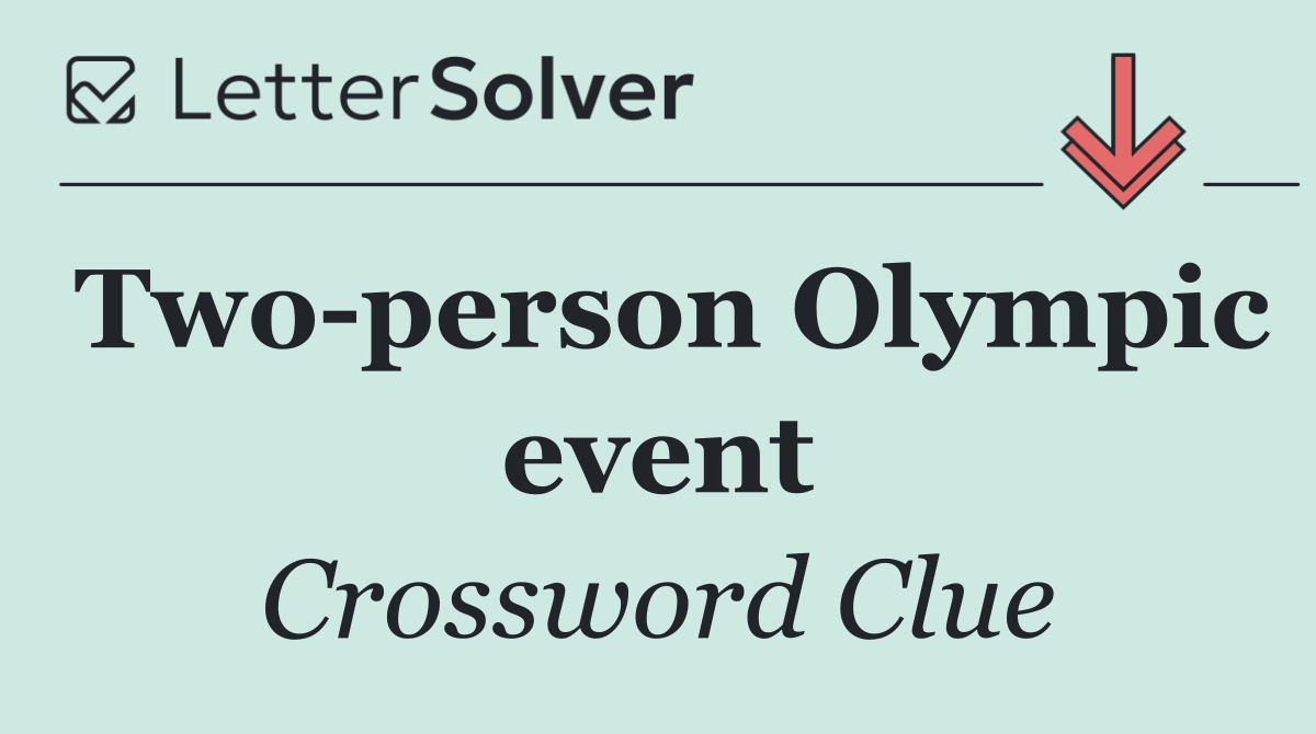 Two person Olympic event