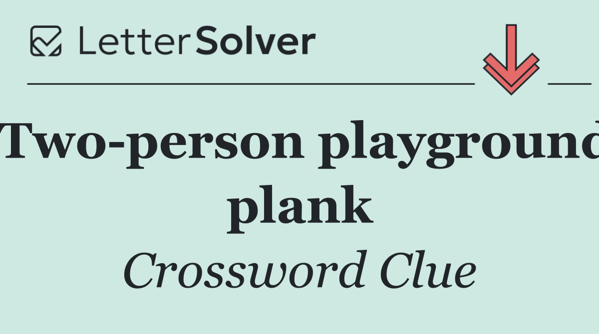 Two person playground plank