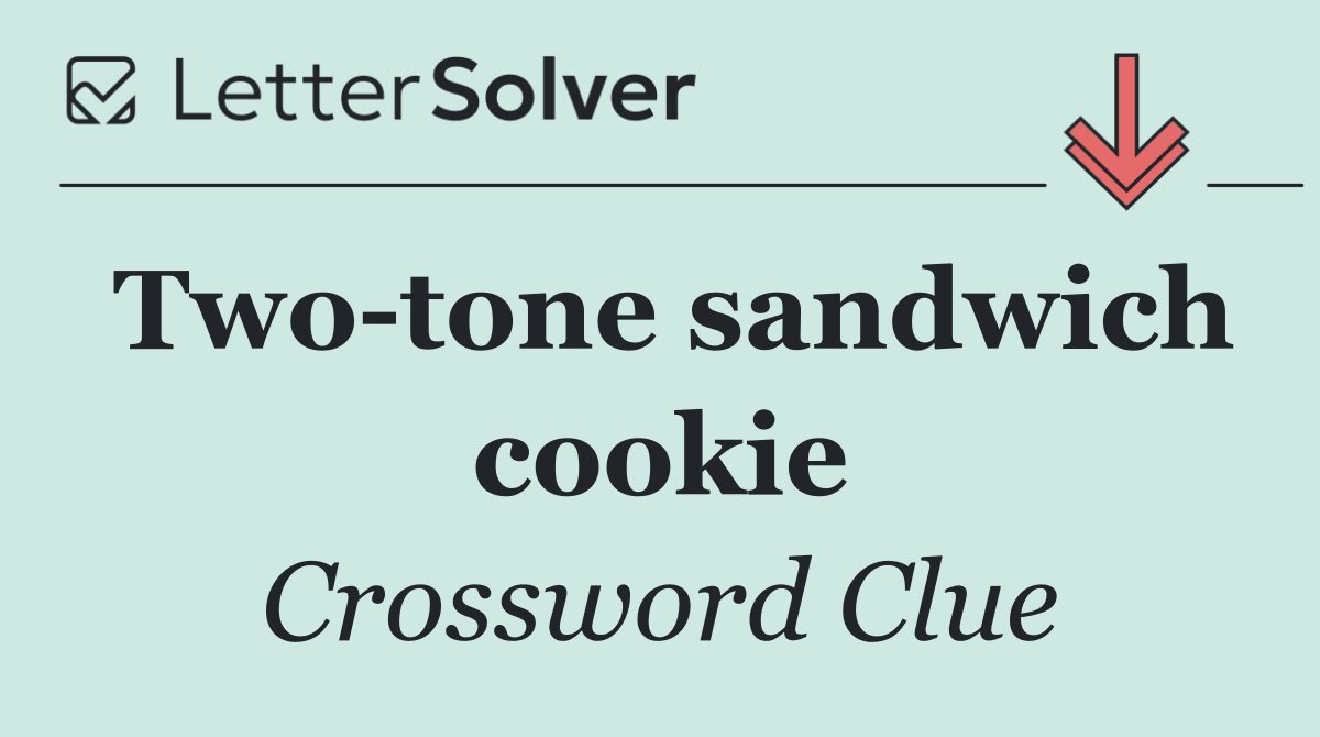 Two tone sandwich cookie