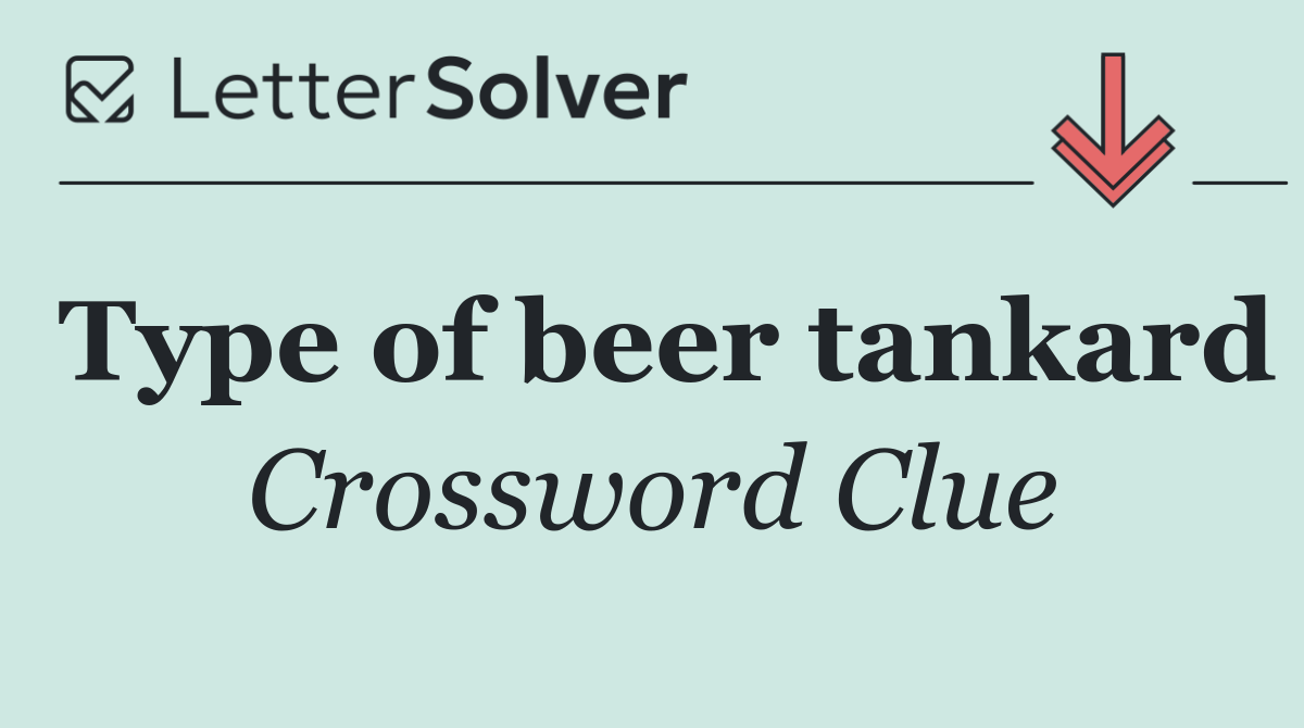 Type of beer tankard