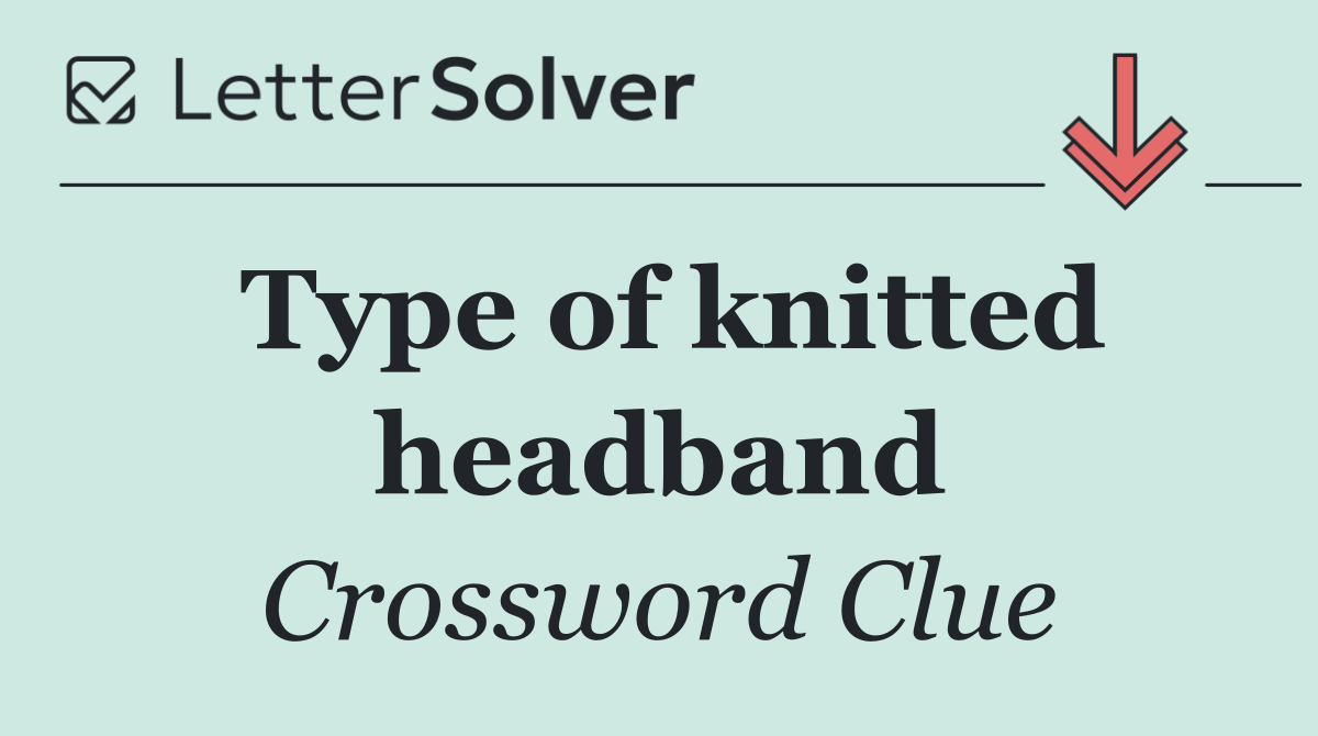 Type of knitted headband