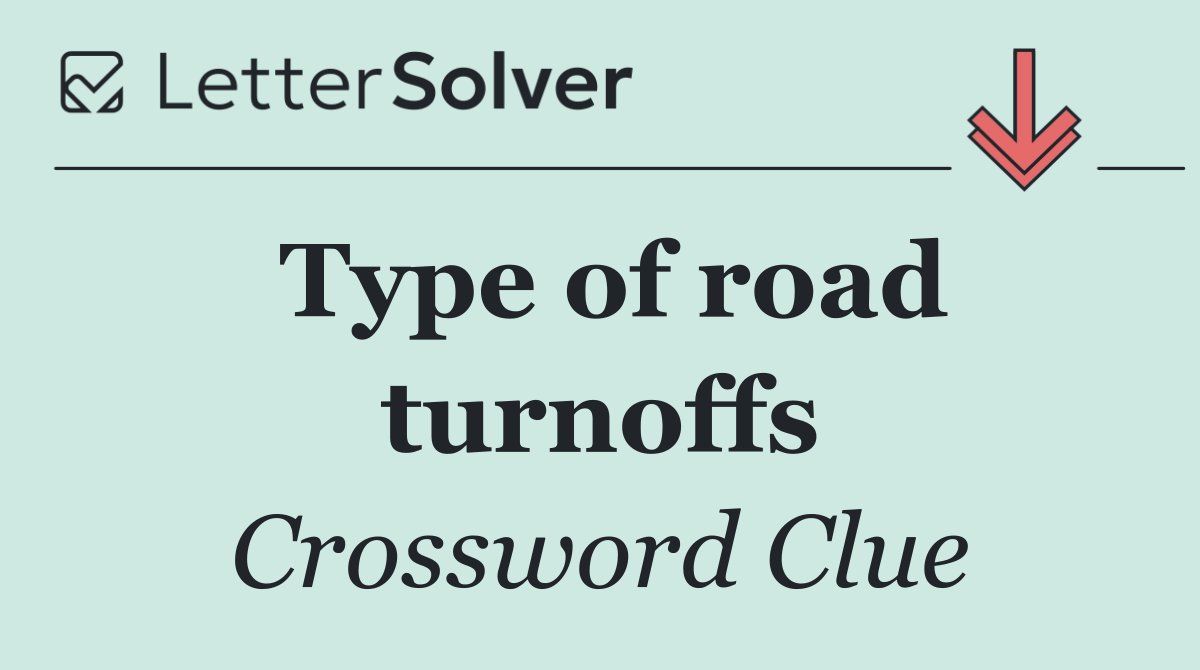 Type of road turnoffs