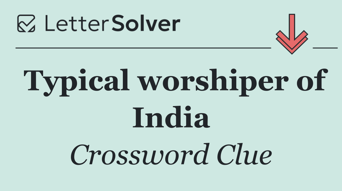 Typical worshiper of India