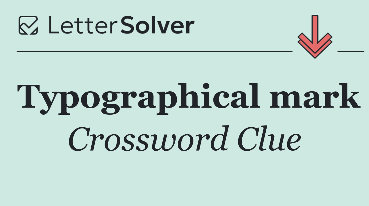 Typographical mark