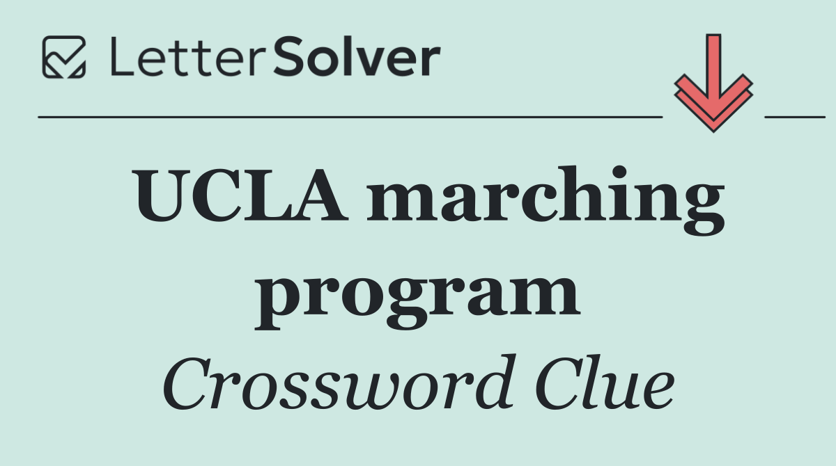 UCLA marching program