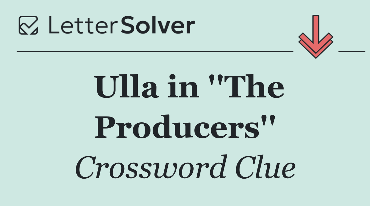 Ulla in ''The Producers''