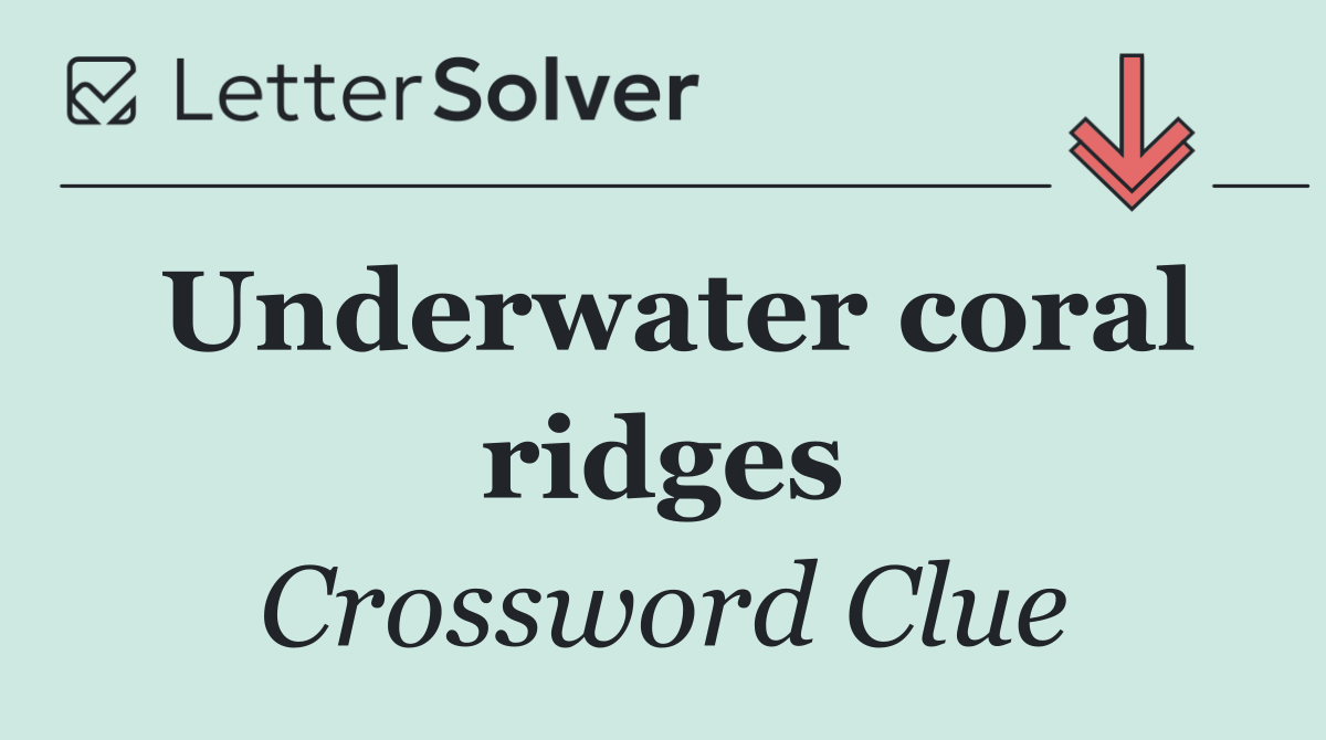 Underwater coral ridges