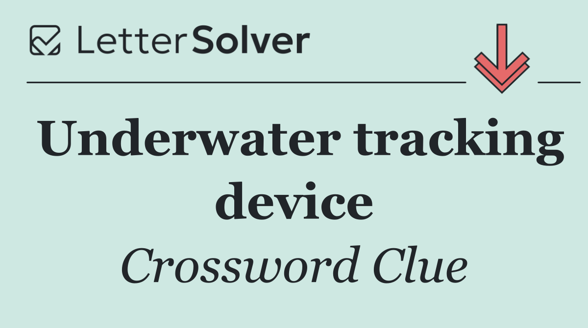 Underwater tracking device