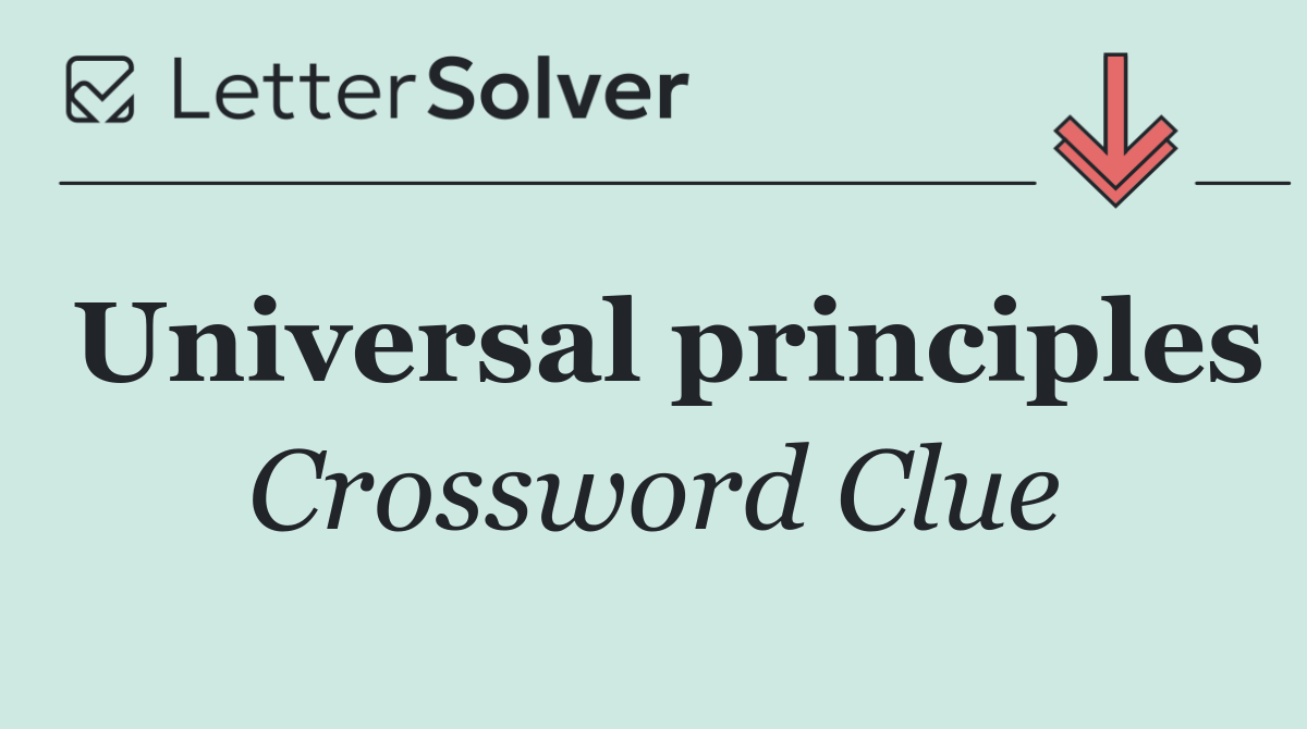 Universal principles