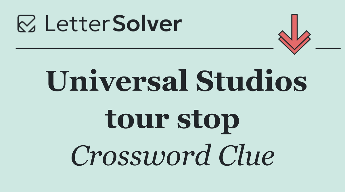 Universal Studios tour stop