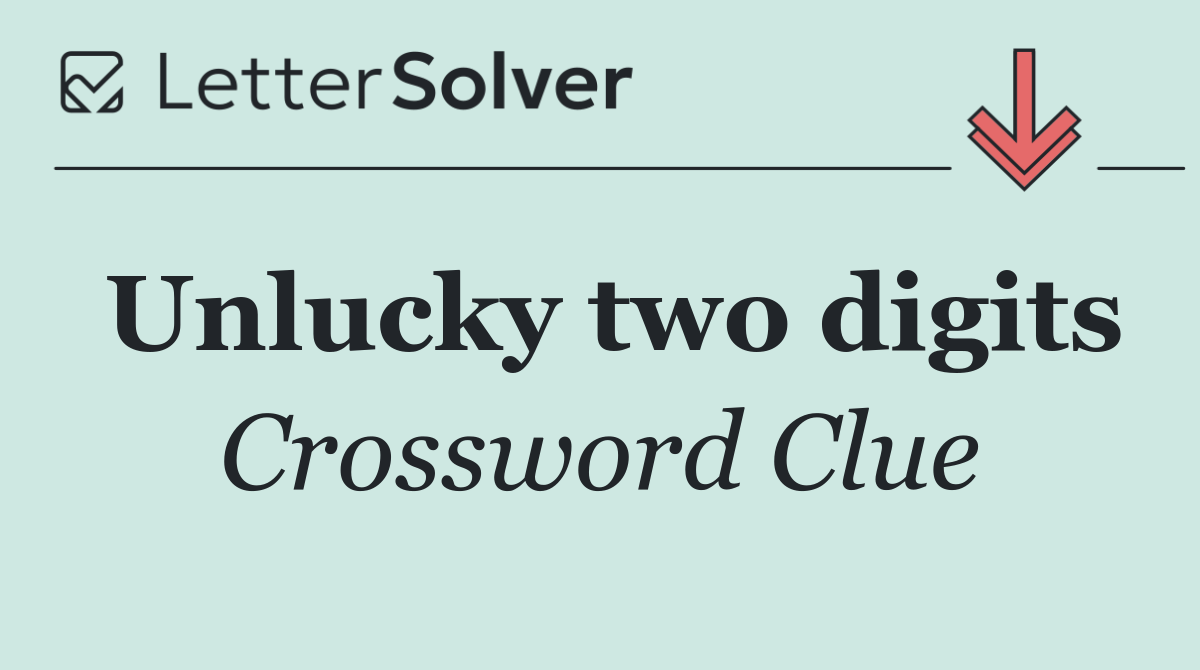 Unlucky two digits