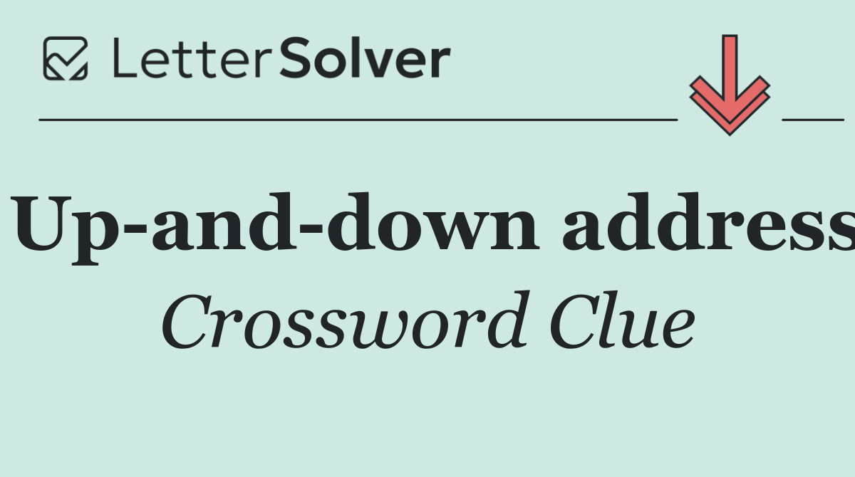 Up and down address
