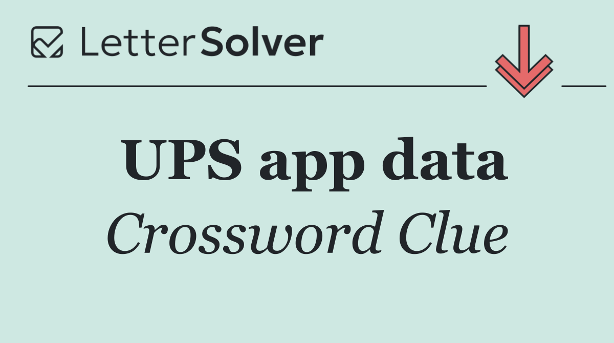 UPS app data