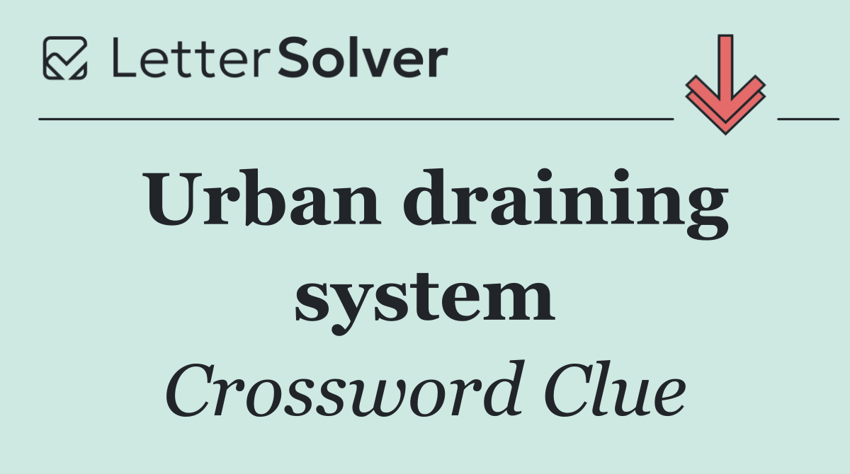 Urban draining system