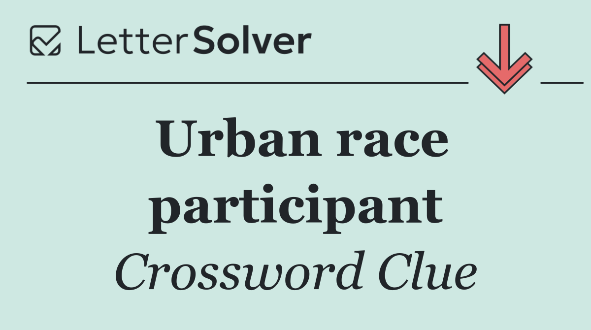 Urban race participant