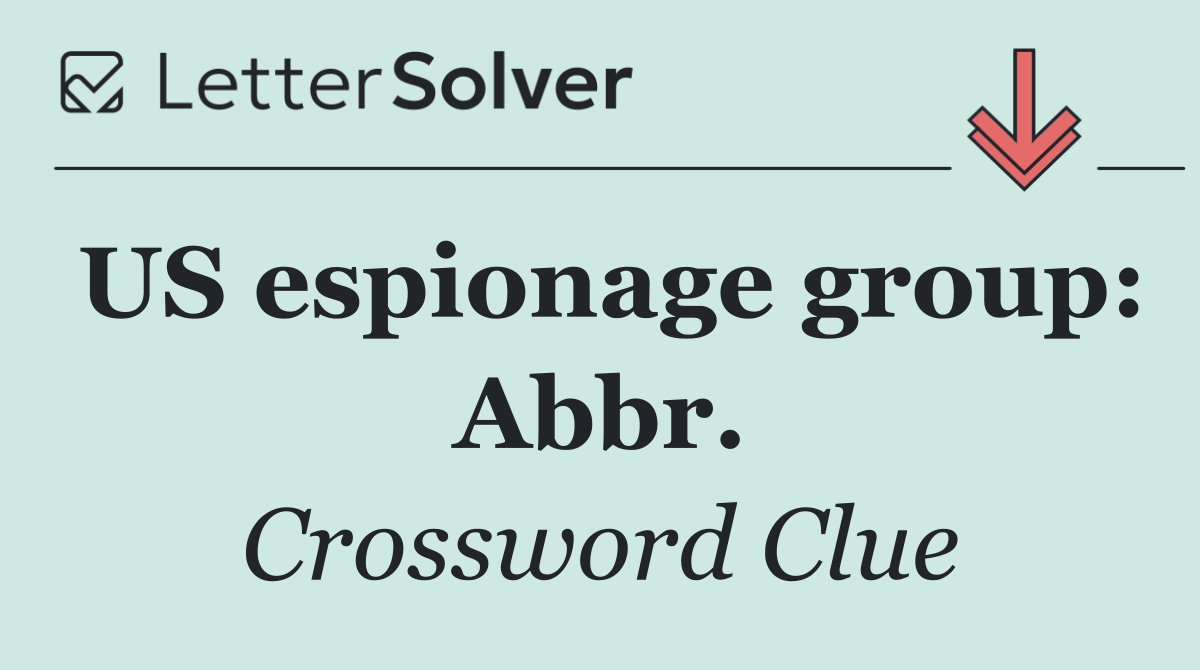 US espionage group: Abbr.