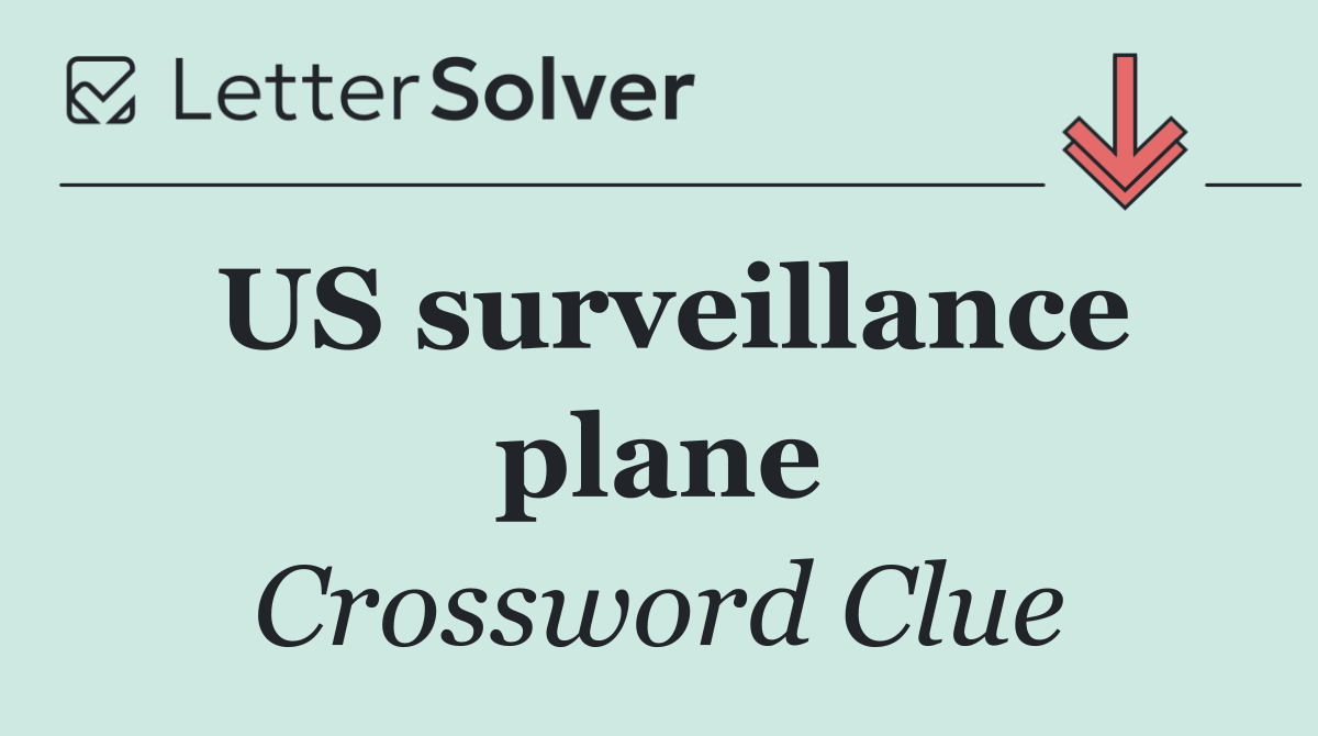 US surveillance plane
