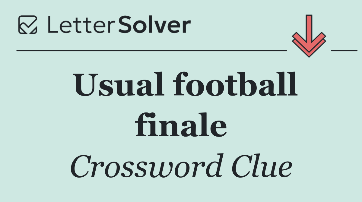Usual football finale