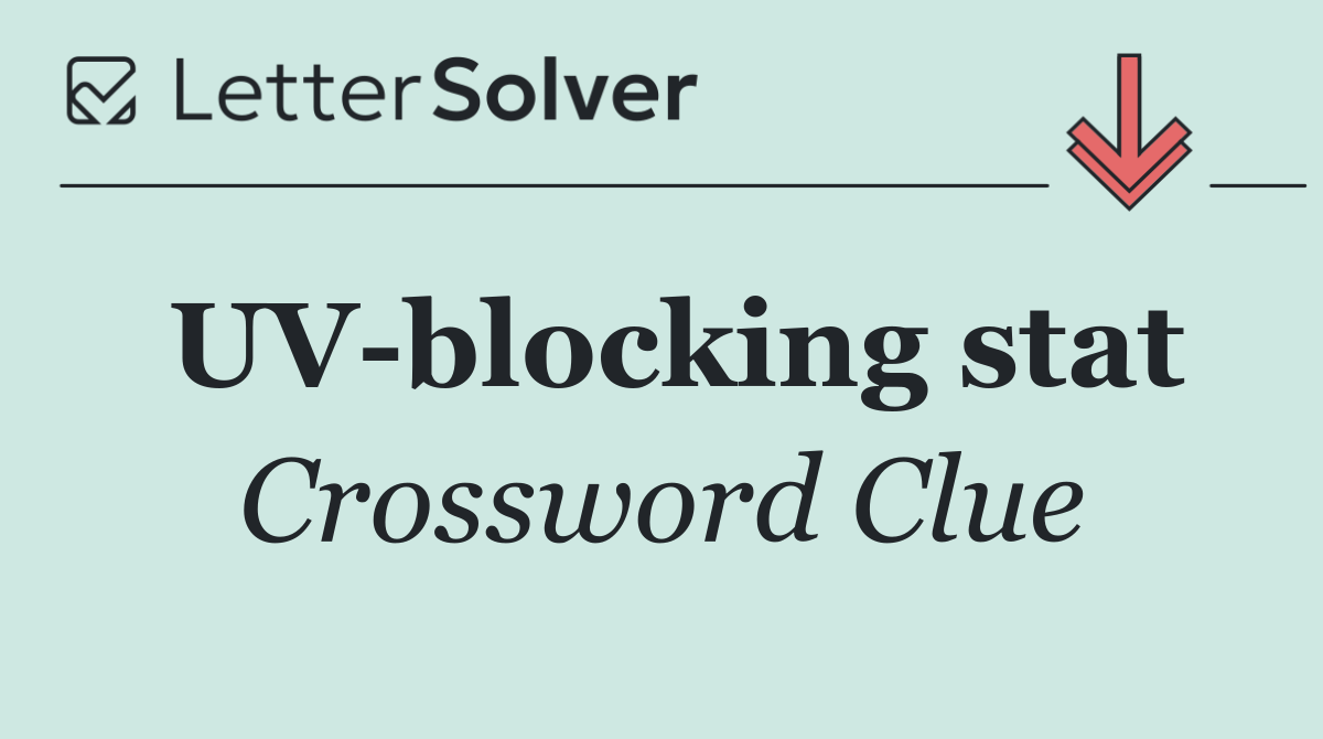 UV blocking stat