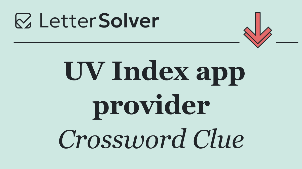 UV Index app provider