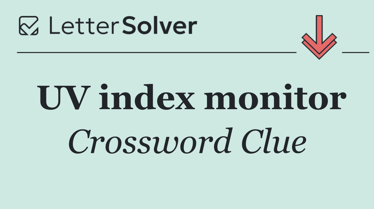 UV index monitor