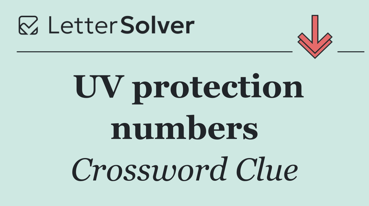 UV protection numbers