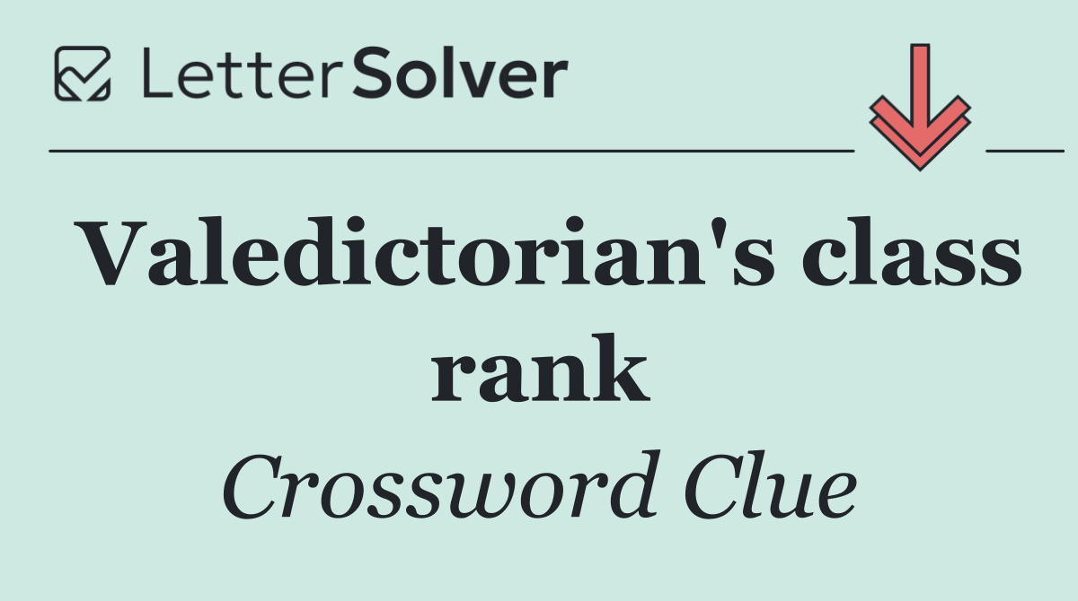 Valedictorian's class rank