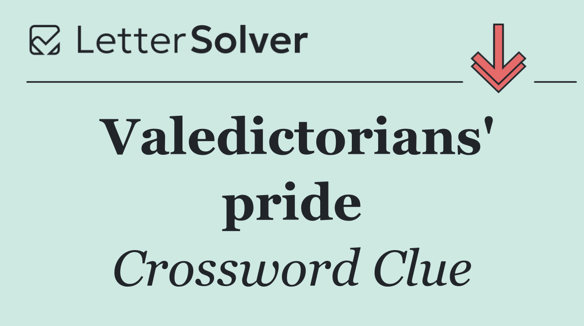 Valedictorians' pride