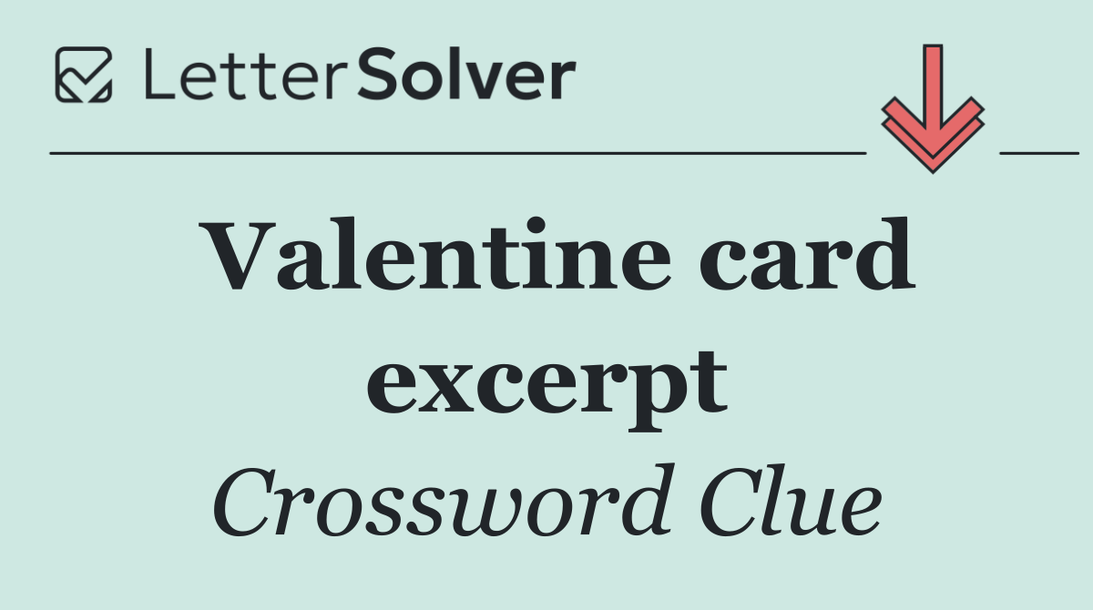 Valentine card excerpt