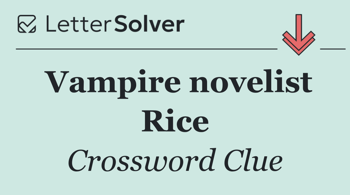 Vampire novelist Rice