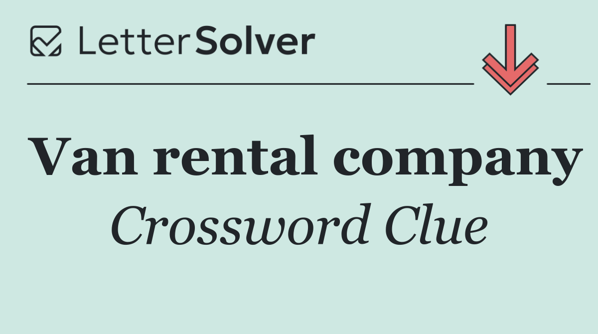 Van rental company