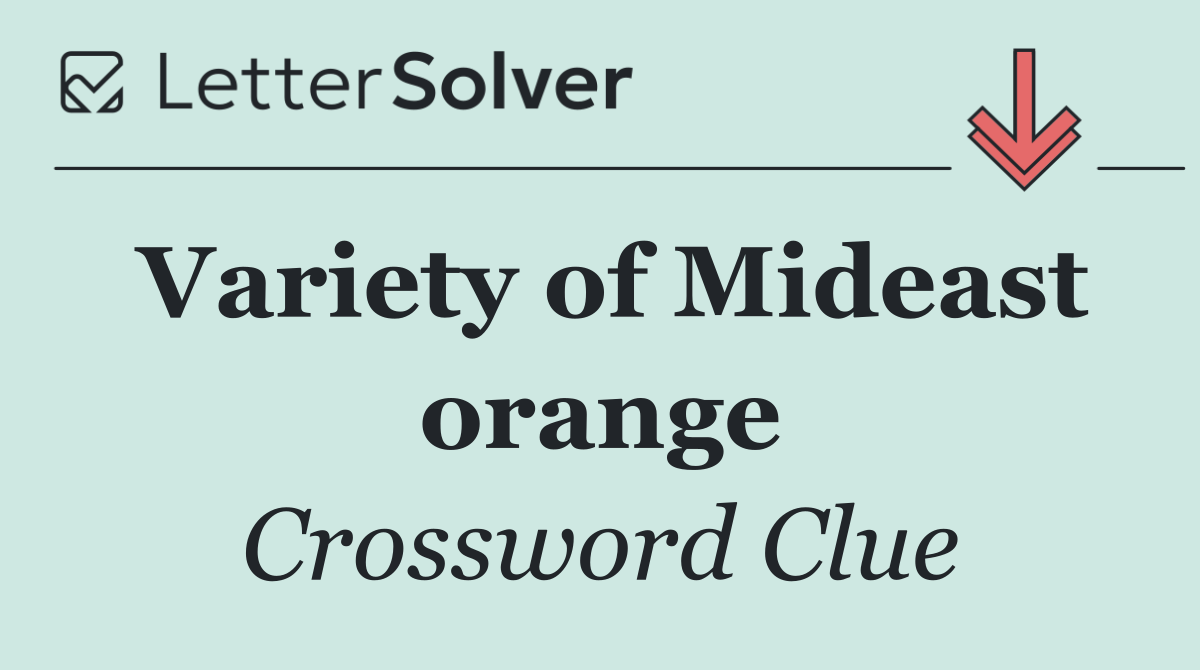 Variety of Mideast orange