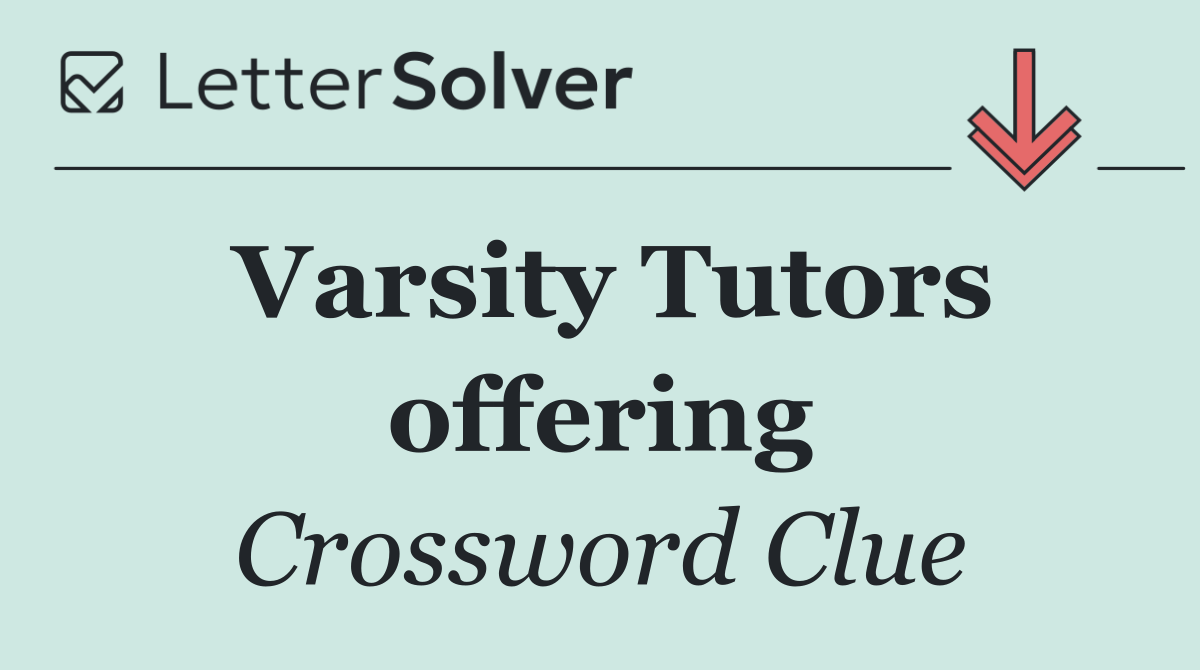 Varsity Tutors offering