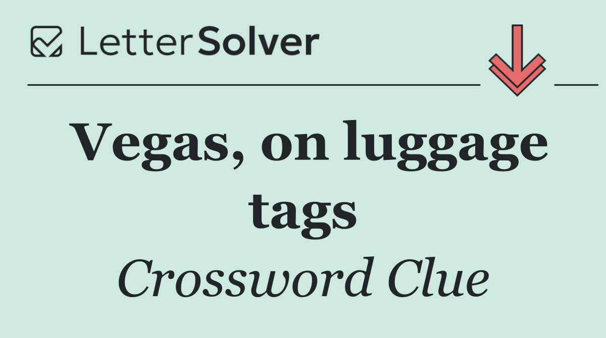 Vegas, on luggage tags