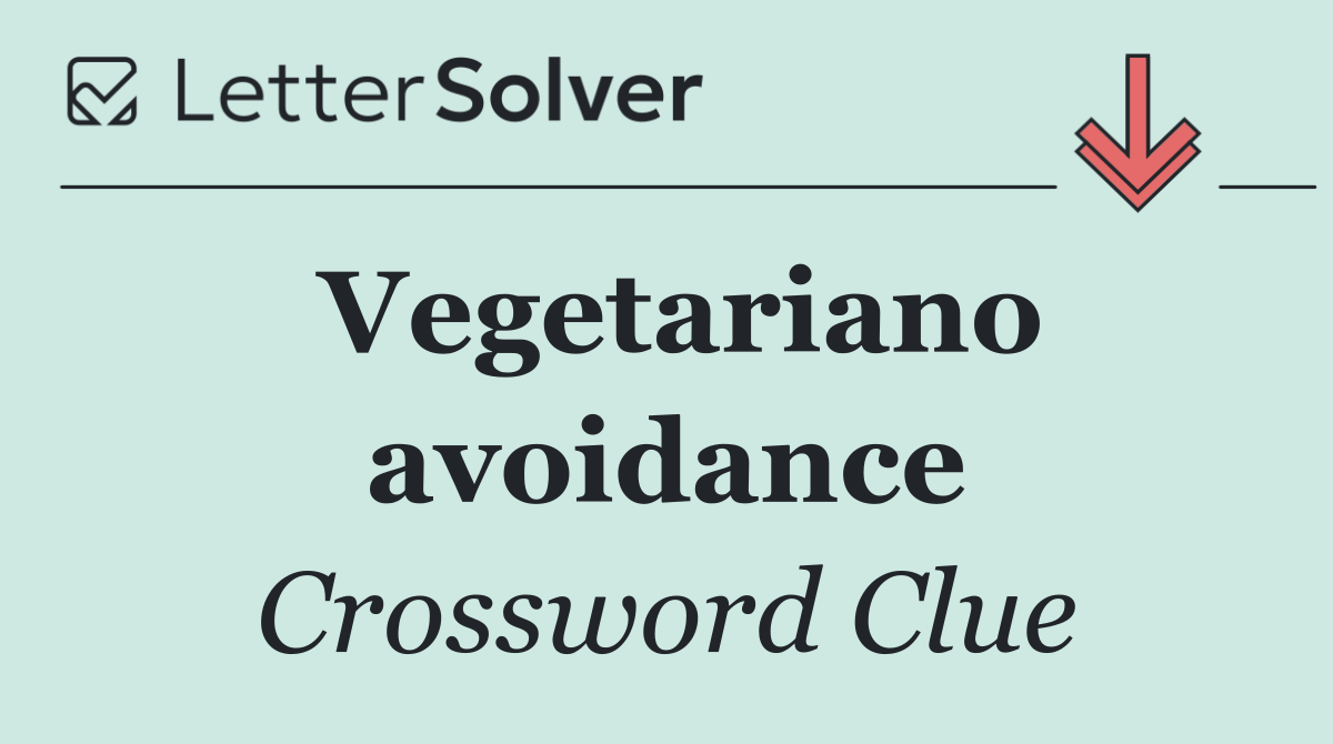 Vegetariano avoidance
