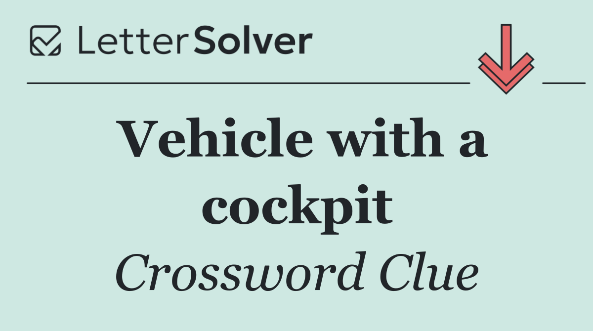 Vehicle with a cockpit