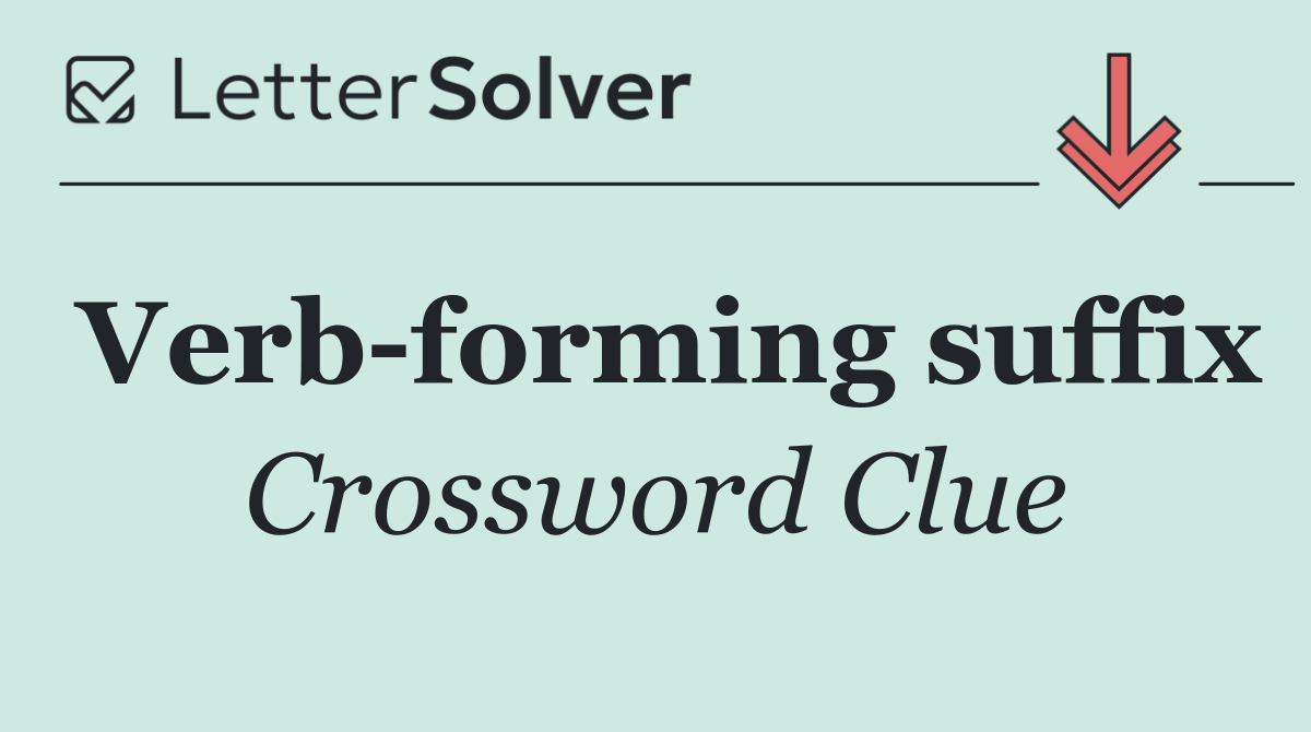 Verb forming suffix