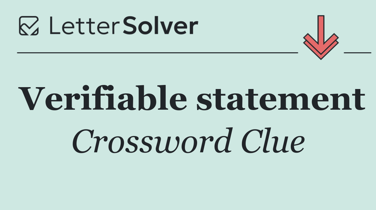Verifiable statement
