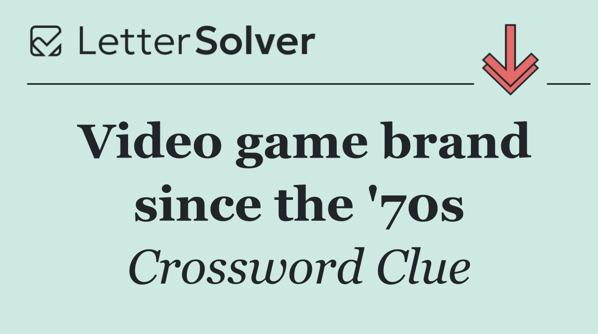 Video game brand since the '70s