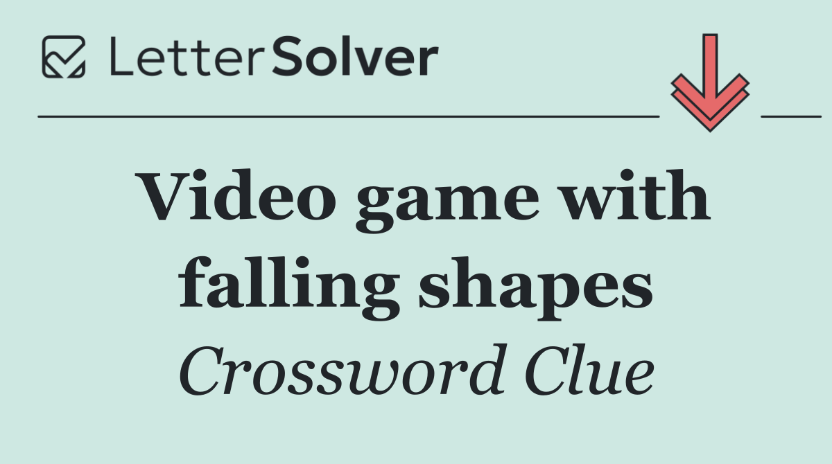Video game with falling shapes