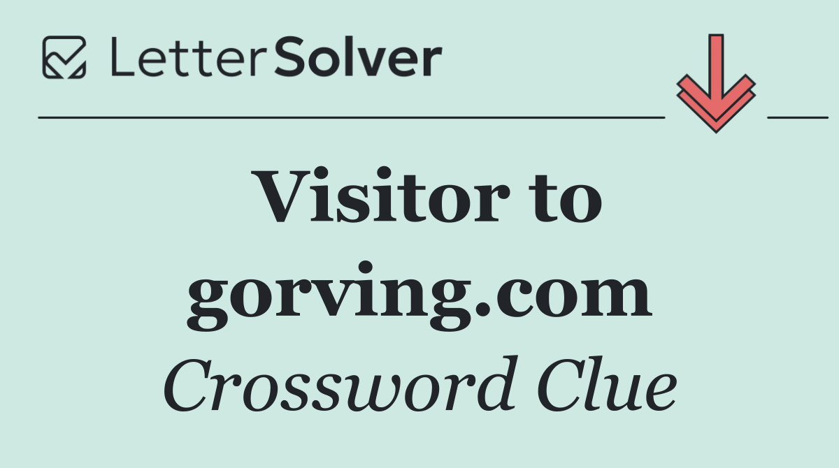 Visitor to gorving.com